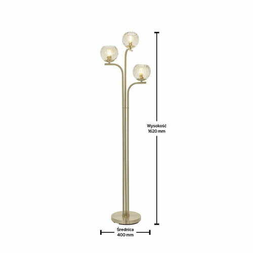 Sprawdź Lampa podłogowa Endon Dimple mosiężna 3xE14 162 cm