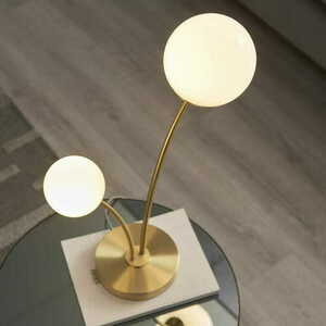 Lampa stojąca Endon Bloom mosiężno-biała 2xG9 LED 54,8 cm 92218 small 4