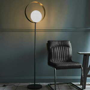 Lampa podłogowa Endon Cal nikiel/czarna 161 cm E27 LED small 1