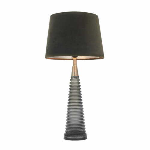 Sprawdź Lampa stojąca Endon Naia srebrna taupe 65 cm E27 metal szkło