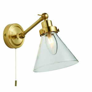 Kinkiet Endon Faraday mosiądz transparentny IP44 G9 LED 93854 small 0
