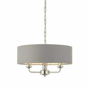 Lampa wisząca Endon Highclere 3xE14 szara chrom 45 cm small 0