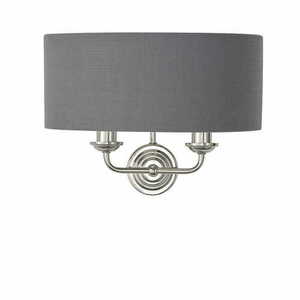 Kinkiet Endon Highclere srebrny/ciemnoszary stalowy 2xE14 small 2