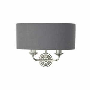 Kinkiet Endon Highclere srebrny/ciemnoszary stalowy 2xE14 small 0