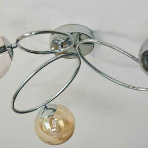 Plafon Endon Ellipse 95290, 3×G9, chrom i kolorowe szkło, Ø57 cm small 3