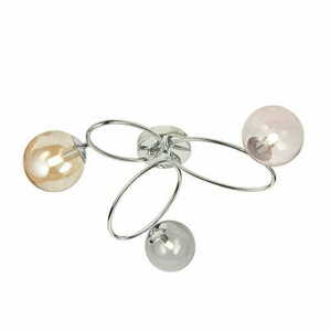 Plafon Endon Ellipse 95290, 3×G9, chrom i kolorowe szkło, Ø57 cm small 0