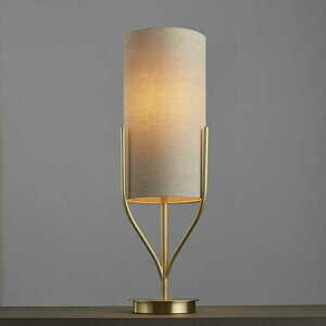 Lampa stojąca Endon Fraser mosiężna beżowa tkanina E27 60 cm small 3