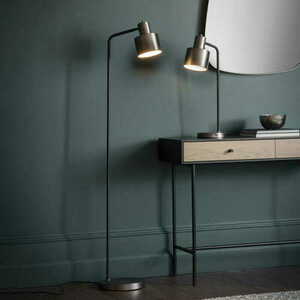 Lampa podłogowa Endon Mayfield srebrna czarna stal 148 cm 95471 small 2