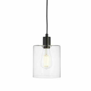 Lampa wisząca Endon Toledo 95472 czarna, przezroczysty szklany klosz 15 cm, E27 small 0