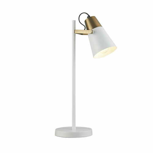 Sprawdź Lampa stojąca Endon Gerik mosiężna biało-czarna 64 cm E27