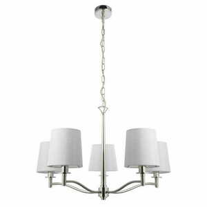 Lampa wisząca Endon Ortona 5xE14 nikiel biały 72 cm small 6