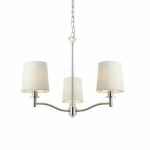 Lampa wisząca Endon Ortona 3xE14 nikiel biały 62 cm small 0