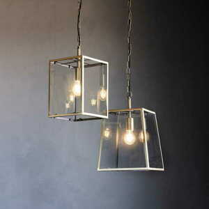 Lampa wisząca Endon Hurst mosiężna transparentna E27 1x10W 806lm small 2