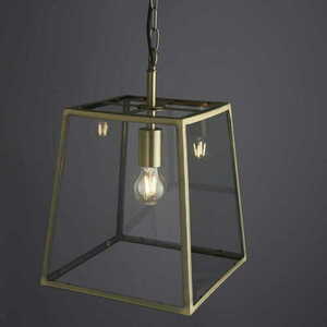 Lampa wisząca Endon Hurst mosiężna transparentna E27 1x10W 806lm small 3
