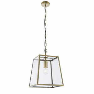 Lampa wisząca Endon Hurst mosiężna transparentna E27 1x10W 806lm small 7