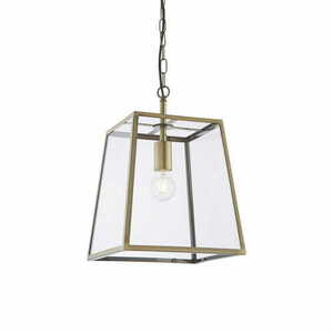 Lampa wisząca Endon Hurst mosiężna transparentna E27 1x10W 806lm small 0