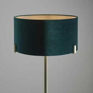 Lampa podłogowa Endon Hayfield zielona mosiężna tkanina E27 172,5 cm small 5