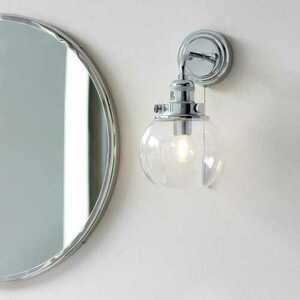 Kinkiet Endon Cheswick chrom szklany IP44 E14 small 3