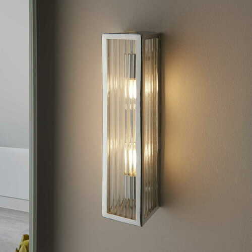 Sprawdź Kinkiet Endon Newham chrom szkło IP44 2xG9 LED dimmable