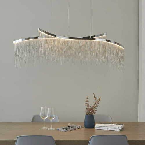 Sprawdź Lampa wisząca Endon Orphelia LED chrom srebrna 2-punktowa 97219