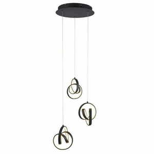 Lampa wisząca LED Endon Cosma czarna 3-punktowa 41,5 cm small 0