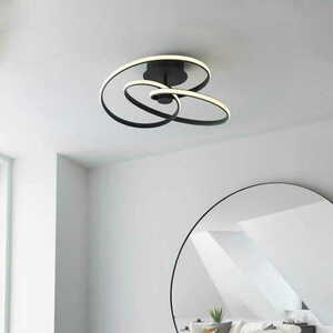 Plafon LED Endon Dune 97633 czarny 53,5 cm 42W 3000K ściemnialny small 2
