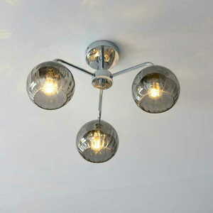 Lampa sufitowa Endon Dimple chrom dymiona 3xE14 LED 52 cm 97971 small 4
