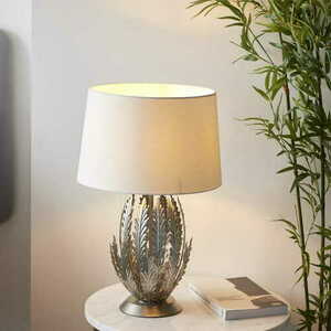 Lampa stołowa Endon Delphine srebrna, abażur kość słoniowa 55 cm E27 98046 small 4