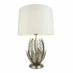 Lampa stołowa Endon Delphine srebrna, abażur kość słoniowa 55 cm E27 98046 small 0