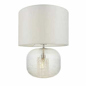Lampa stojąca Endon Westcombe biały transparentny szkło tkanina E27 44,5 cm small 0