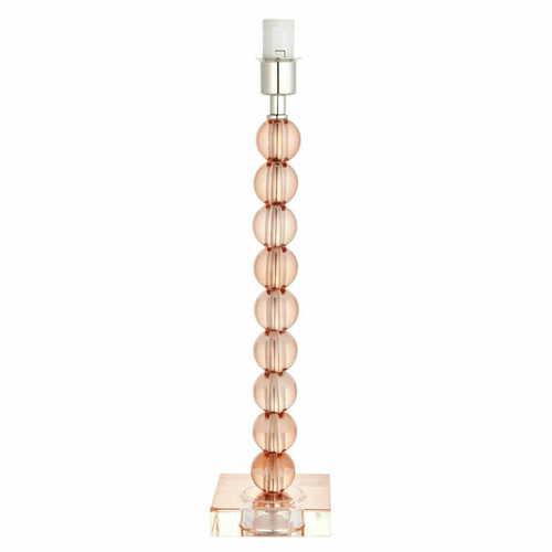 Sprawdź Lampa stojąca Endon Adelie różowa transparentna nikiel stal kryształ 43 cm