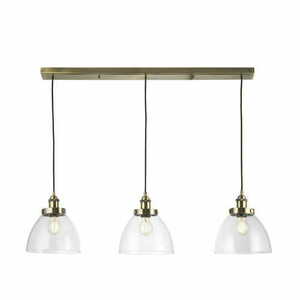 Lampa wisząca Hansen Endon 3xE27 mosiądz szkło small 0