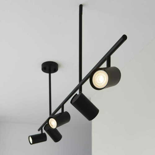 Sprawdź Plafon sufitowy Endon Rez czarny 5xGU10 LED ściemnialny stalowy