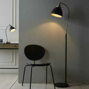 Lampa podłogowa Endon Franklin czarna stal E27 160 cm small 1