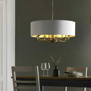 Lampa wisząca Endon Highclere 98938 mosiądz/vintage white 8xE14 70 cm small 4