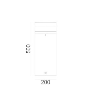 Słupek Oświetleniowy STAVANGER 5064AL Aluminium RAL-9006 - NORLYS small 1