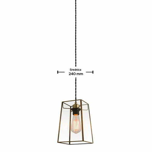 Sprawdź Klosz Endon Beaumont mosiężny szkło stal vintage 15,5 cm