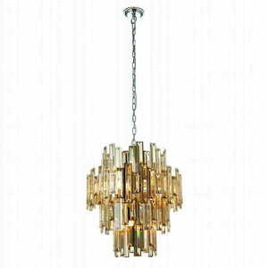 Lampa wisząca Endon Viviana chrom złota kryształowa 12xE14 56 cm small 3