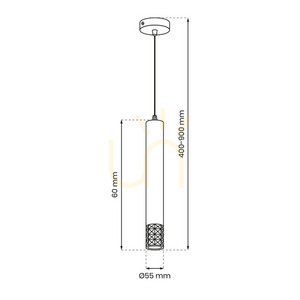 Lampa wisząca Milagro TUBI ML8878 biała 1x GU10, 40–90 cm small 5