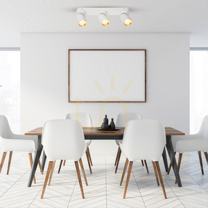 Lampa Sufitowa Andy 3x Gu10 Biały + Złoty small 2