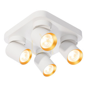 Biała lampa sufitowa Milagro ANDY ML9940 4×GU10 ze złotymi detalami small 1