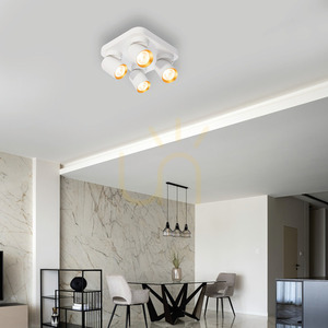Biała lampa sufitowa Milagro ANDY ML9940 4×GU10 ze złotymi detalami small 2