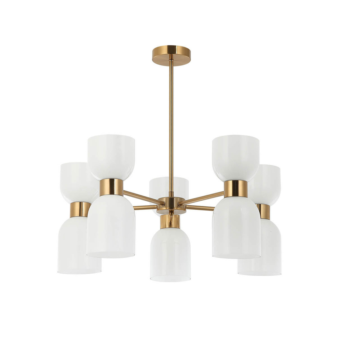Sprawdź Lampa Wisząca Italux Monza Mosiądz Białe Szkło 10xE27 PND-57602-5-BRO Lampa Wisząca Italux Monza Mosiądz Białe Szkło 10xE27 PND-57602-5-BRO