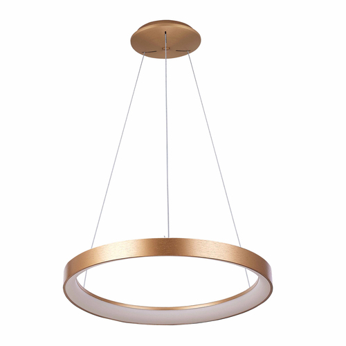 Sprawdź Lampa Wisząca Italux Vico LED Złota 78 cm 3000K/4000K PND-53675-078RPC-GD-3KS4K-TRDIMM