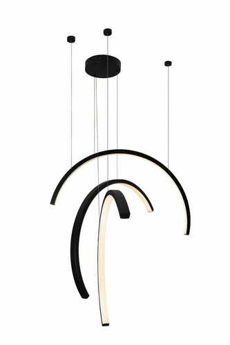 Sprawdź Lampa wisząca Max Light Trio Arc P0507 czarna 3-punktowa 80 cm LED
