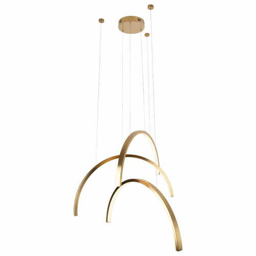 Sprawdź Lampa wisząca Max Light Trio Arc P0509 złoty szczotkowany 80 cm