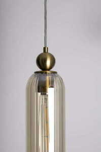 Lampa wisząca Max Light Campanila P0510 mosiądz szkło bursztynowe E27 1 Lampa wisząca Max Light Campanila P0510 mosiądz szkło bursztynowe E27 small 1