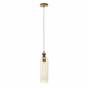 Lampa wisząca Max Light Campanila P0510 mosiądz szkło bursztynowe E27 0 Lampa wisząca Max Light Campanila P0510 mosiądz szkło bursztynowe E27 small 0