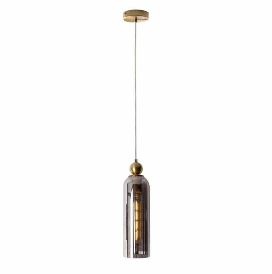 Sprawdź Lampa wisząca Max Light Campanila P0511 mosiądz szkło dymione 1xE27 Lampa wisząca Max Light Campanila P0511 mosiądz szkło dymione 1xE27