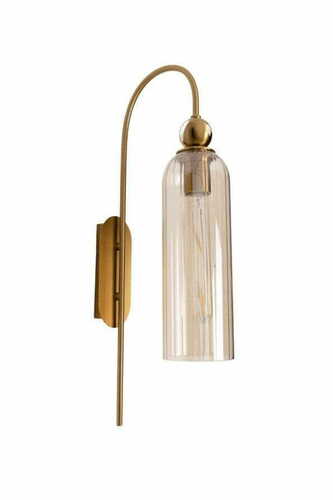 Sprawdź Kinkiet Max Light Campanila W0332 złoty ze szkłem szampańskim E27 1-punktowy 56 cm
